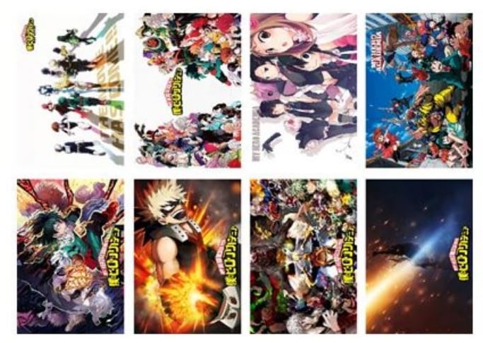 Anime Poster Pack 8pcs My Hero Academia