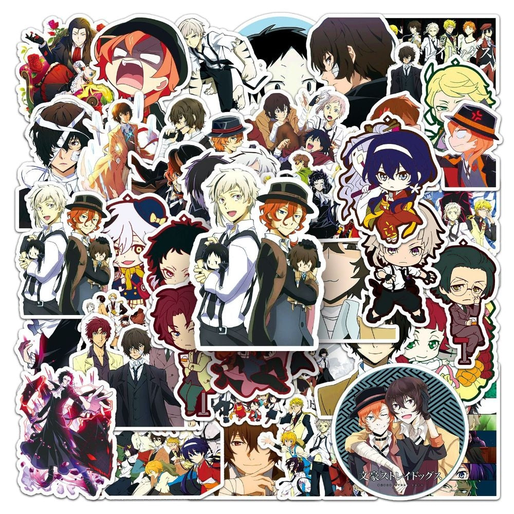 50pcs Bungou Stray Dogs Sticker Pack