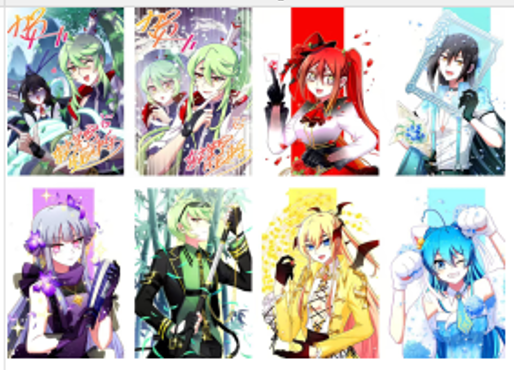 Anime Poster Pack 8pcs Vocaloid