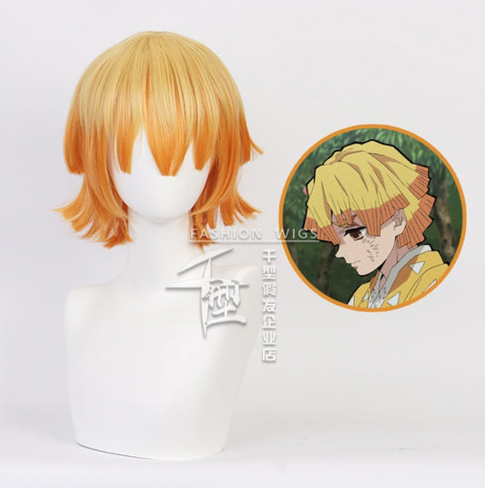 Demon Slayer Cosplay Wig Zenitsu Agatsuma