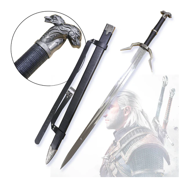 The Witcher 3: Geralt Of Rivia Wolven Silver Sword Premium Version