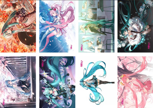 Anime Poster Pack 8pcs Vocaloid Hatsune Miku