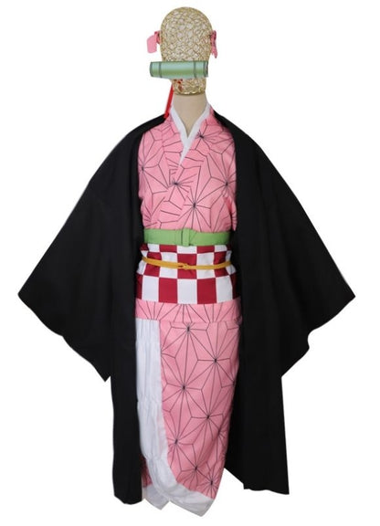 Demon Slayer Cosplay Costume Adult Size Nezuko Kamado [sz:small]