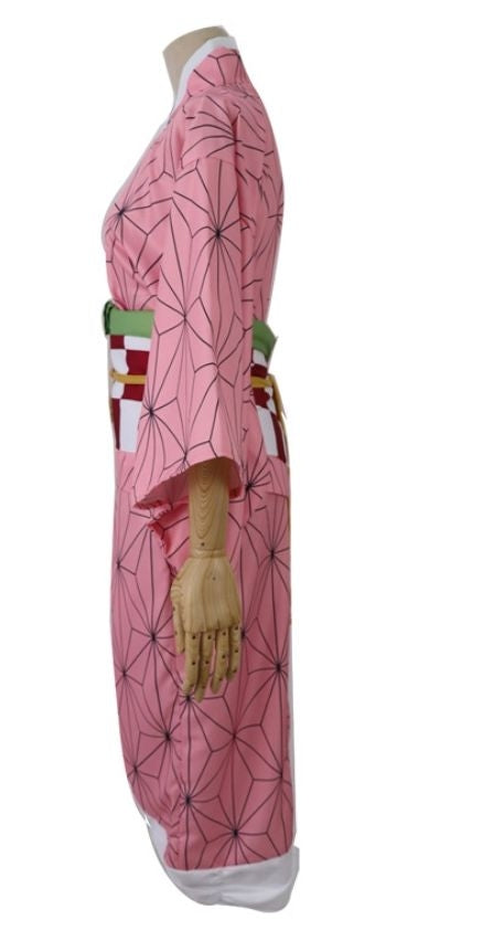 Demon Slayer Cosplay Costume Adult Size Nezuko Kamado [sz:small]