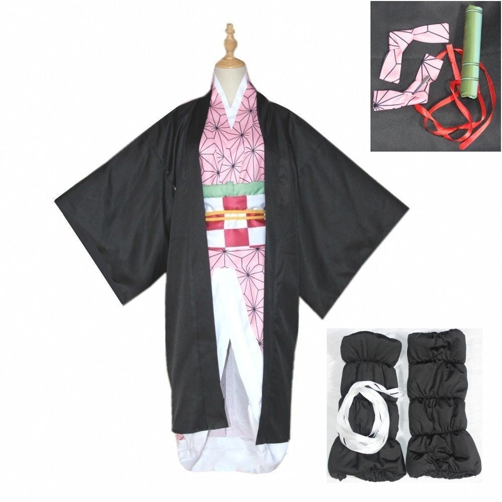 Demon Slayer Cosplay Costume Adult Size Nezuko Kamado [sz:small]