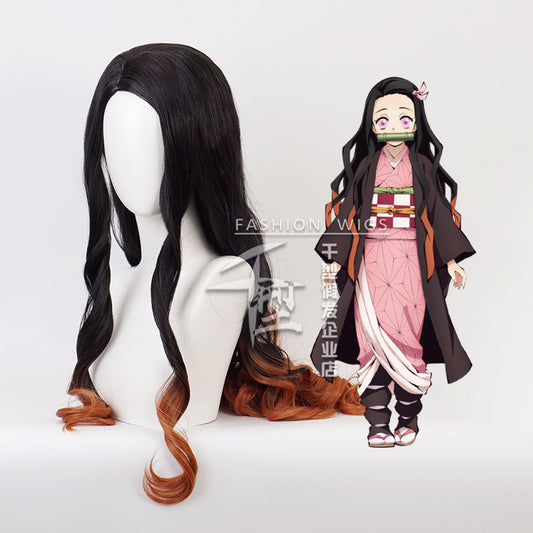 Demon Slayer Cosplay Wig (bleached) Nezuko Kamado