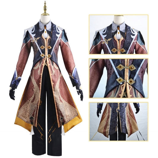 Genshin Impact Zhongli Rex Lapis Cosplay Costume [sz:large]