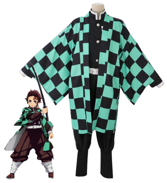 Demon Slayer Cosplay Costume Adult Size Tanjiro Kamado: 2. Small (au Xxs-xs) [sz:small]