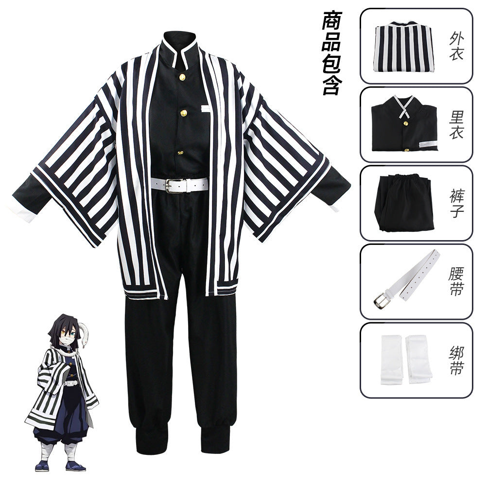 (special Order) Demon Slayer Cosplay Costume Purple Version Obanai Iguro [sz:large]