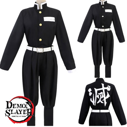 Demon Slayer Obanai Iguro White Version Cosplay Costume [sz:small]