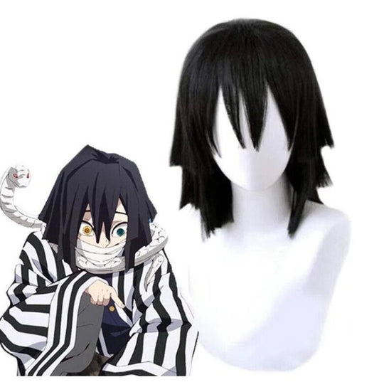 Demon Slayer Cosplay Wig Obanai Iguro