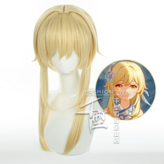 [special Order] Genshin Impact The Traveler Lumine Cosplay Wig