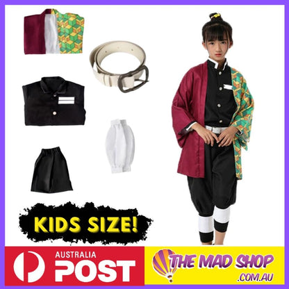 Demon Slayer Cosplay Costume Kids Size Giyu Tomioka [sz:eu 110]