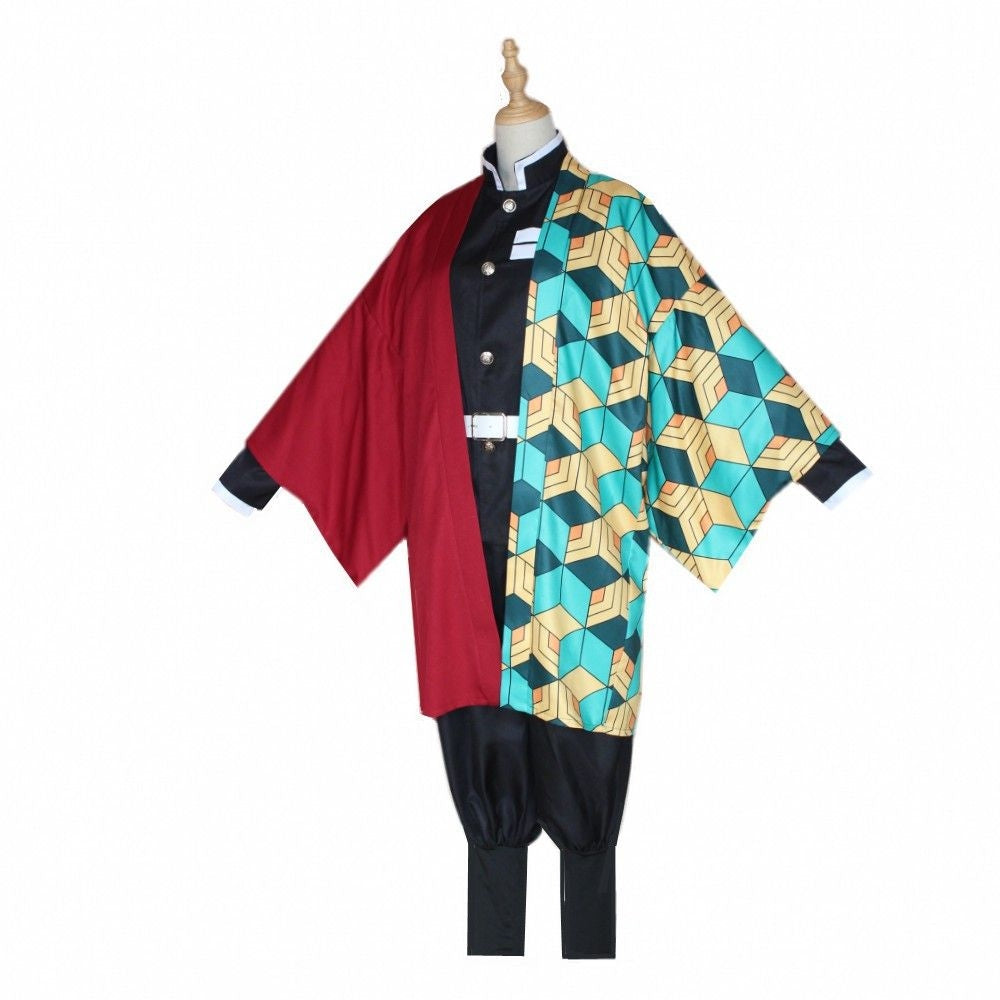 Demon Slayer Cosplay Costume Kids Size Giyu Tomioka [sz:eu 110]