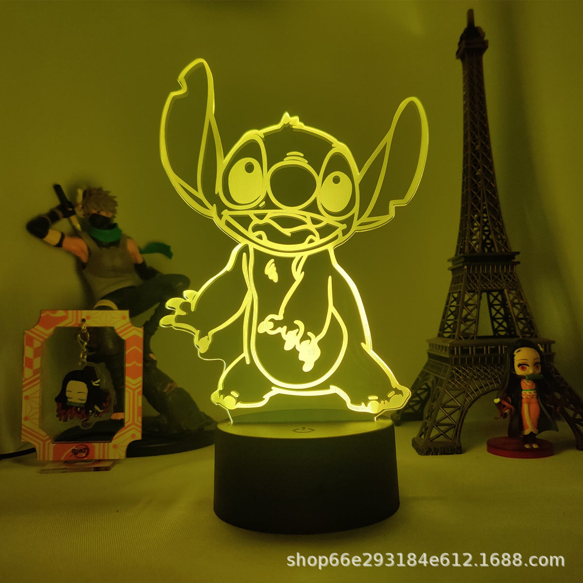 Stitch 3d Acrylic Colour Changing Anime Led Light Lamp