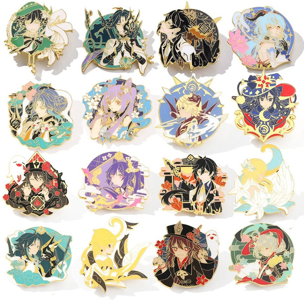 Genshin Impact Enamel Pin Badge Assorted