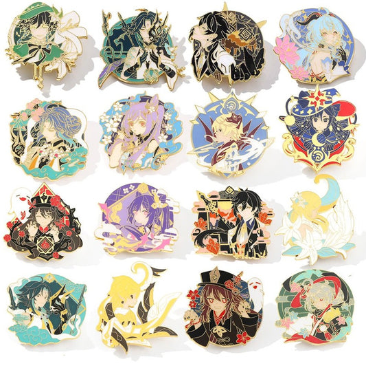 Genshin Impact Enamel Pin Badge Assorted