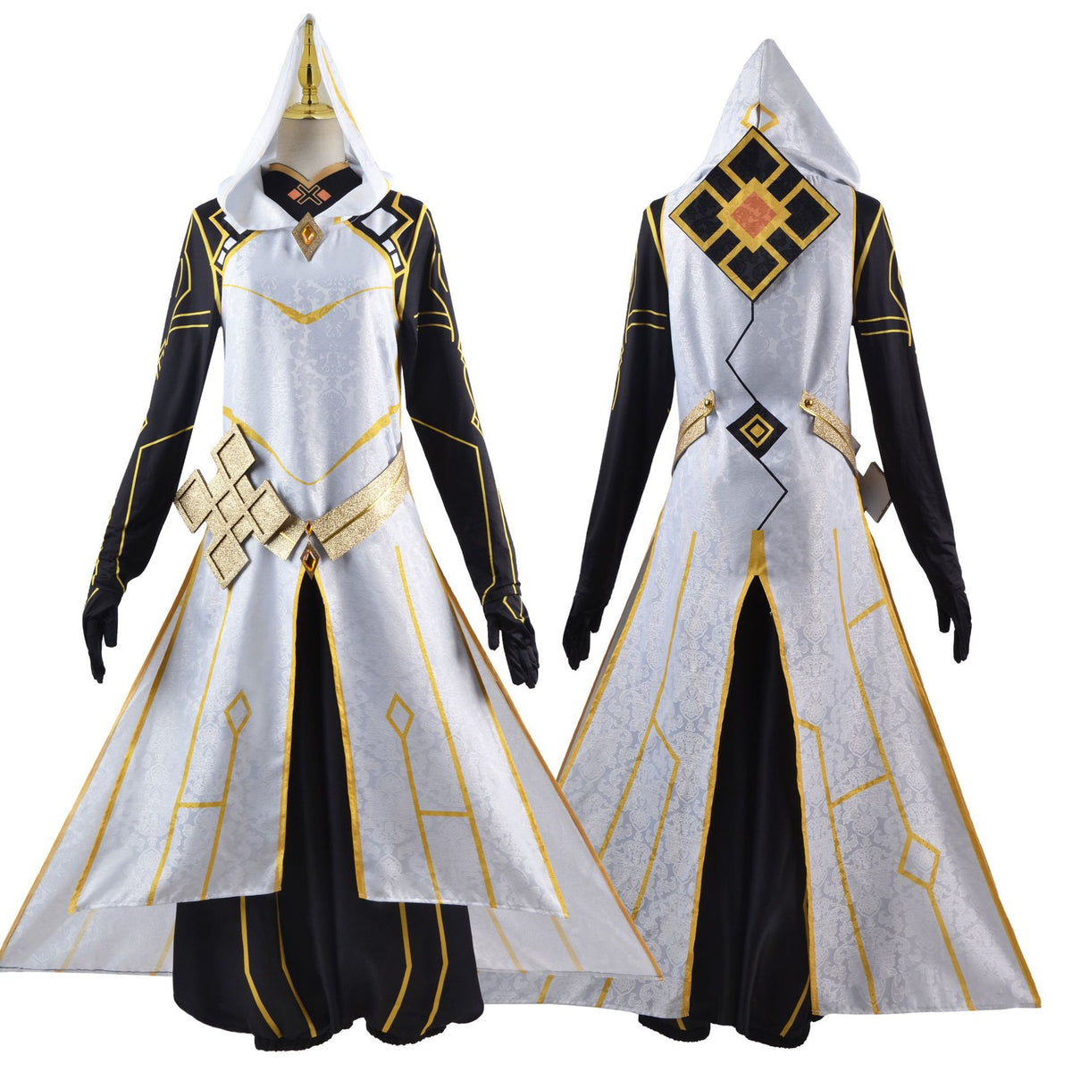 Genshin Impact Zhongli Morax Geo Archon Cosplay Costume [sz:large]