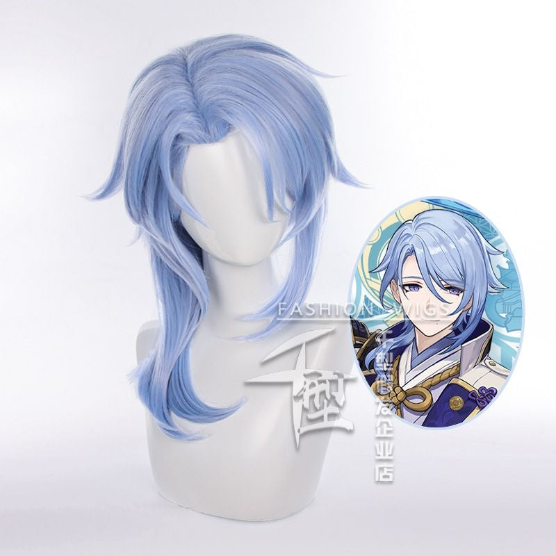 Genshin Impact Ayato Cosplay Wig