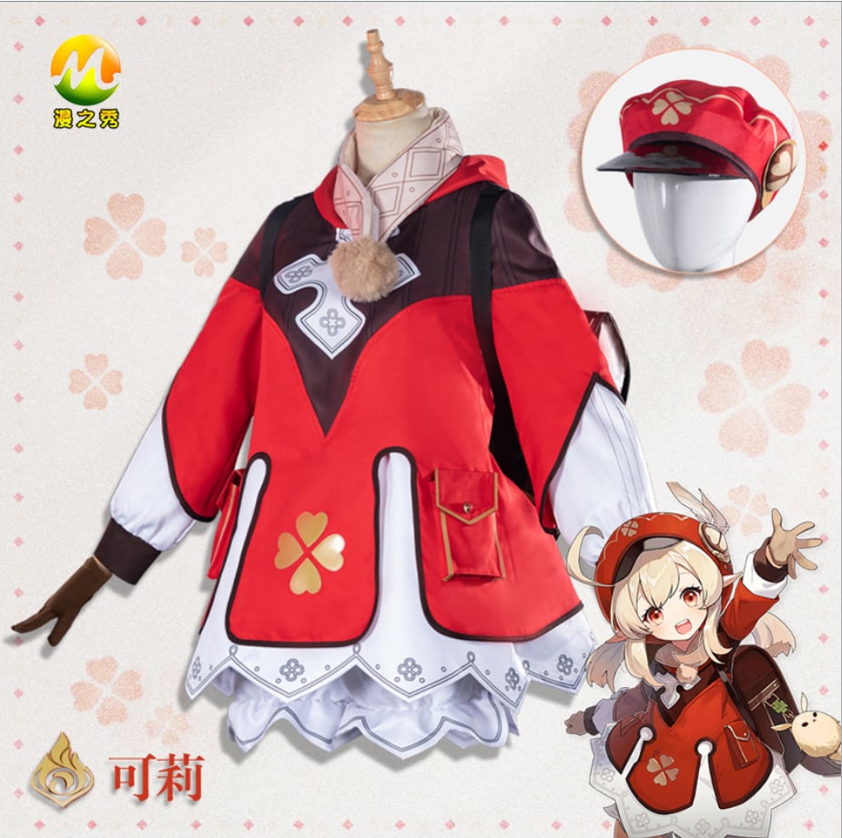 Genshin Impact Klee Fleeing Sunlight Cosplay Adult Costume [sz:large]