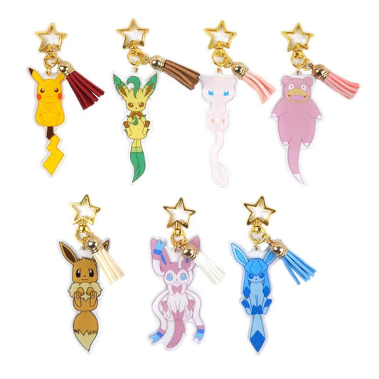 Pokemon Acrylic Keychain With Star Assorted