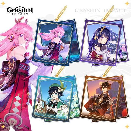 Genshin Impact Acrylic Pendant Keychain Assroted