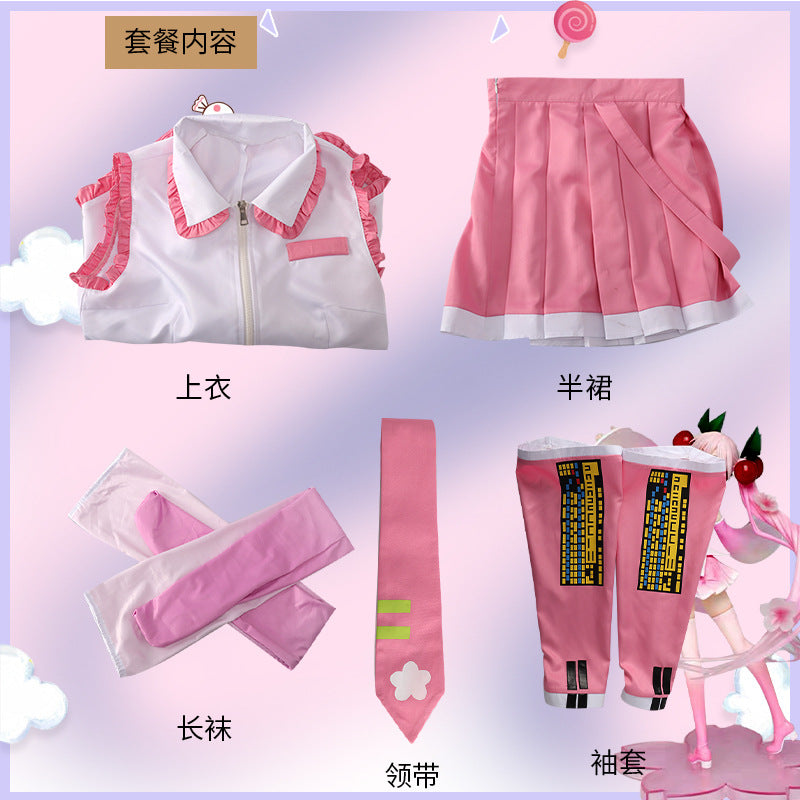 Vocaloid - Hatsune Miku Sakura Cosplay Costume [sz:large]