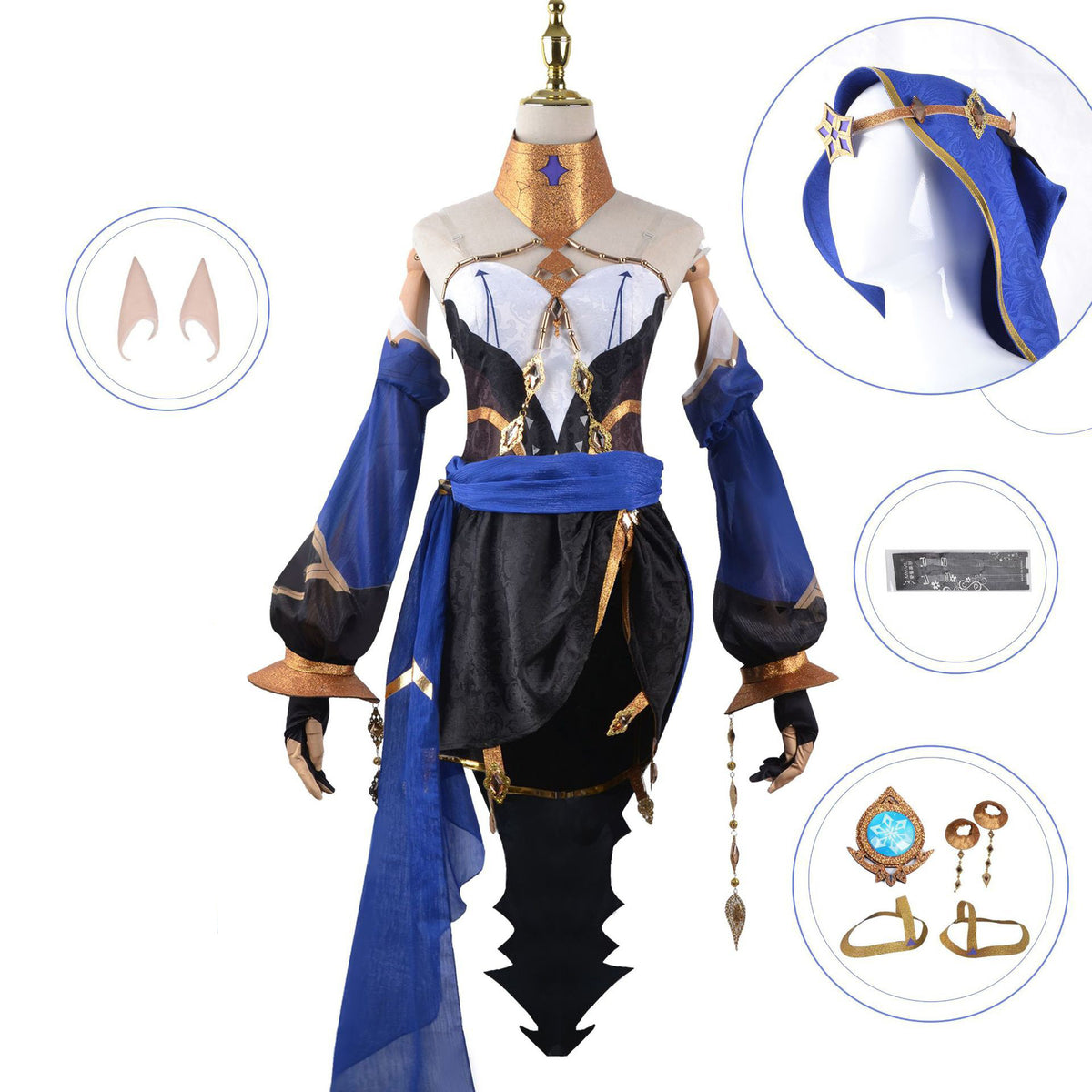 Genshin Impact Layla Cosplay Costume [sz:xs]