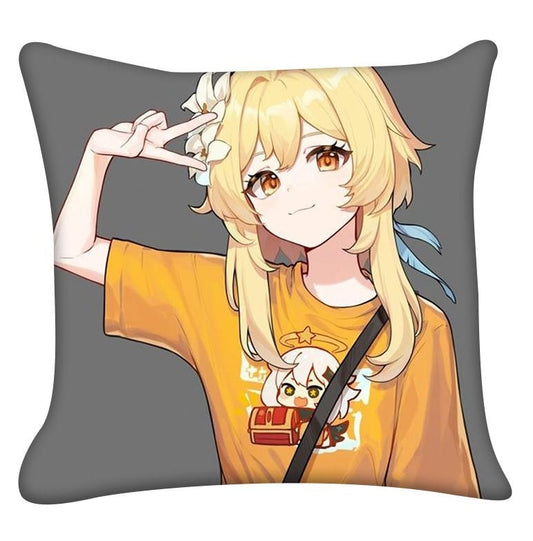 Anime Pop Culture Square Cushion Pillow 45*45cm Genshin Impact - Lumine