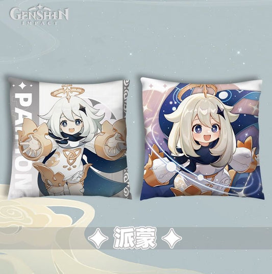 Anime Pop Culture Square Cushion Pillow 45*45cm Genshin Impact Front And Back - Paimon