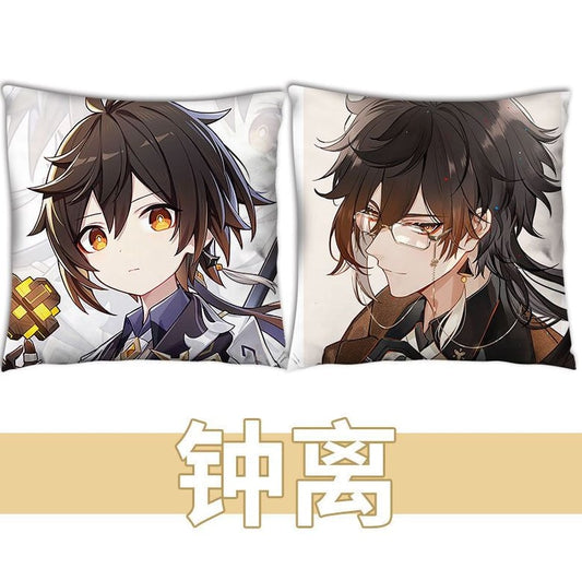 Anime Pop Culture Square Cushion Pillow 45*45cm Genshin Impact Front And Back - Zhongli