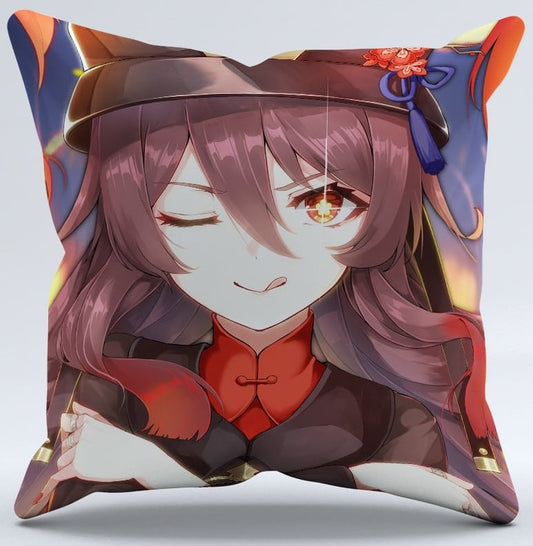Anime Pop Culture Square Cushion Pillow 45*45cm Genshin Impact - Hu Tao