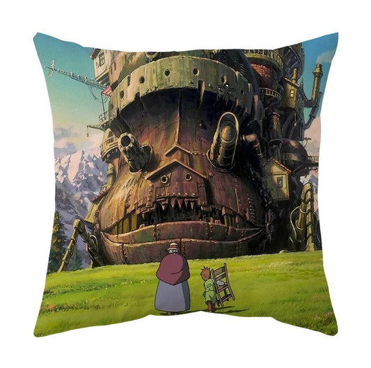 Anime Pop Culture Square Cushion Pillow 45*45cm Howls Miving Castle