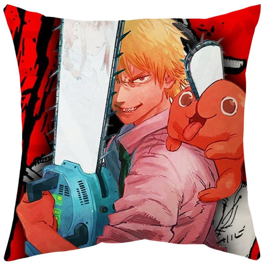 Anime Pop Culture Square Cushion Pillow 45*45cm Chainsaw Man - Denji & Pochita