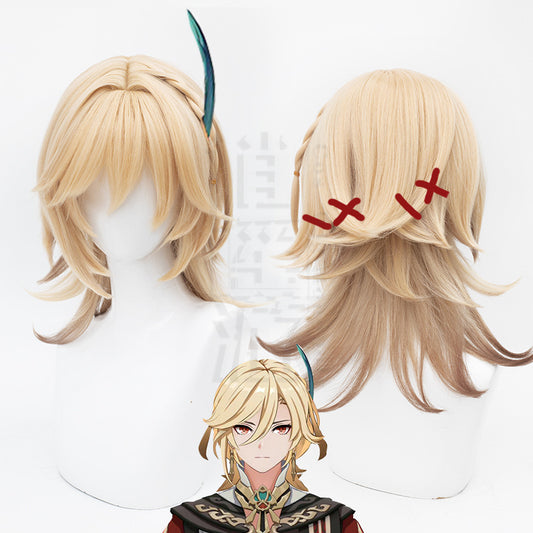 Genshin Impact Kaveh Cosplay Wig