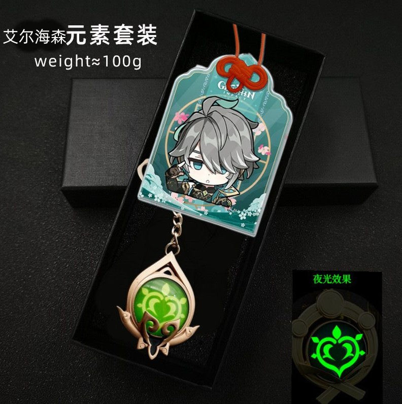 Genshin Impact Acrylic With Vision Keyring: Alhaitham [chr:alhaitham]