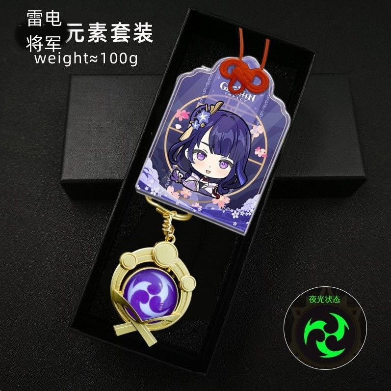 Genshin Impact Acrylic With Vision Keyring: Raiden Shogun [chr:raiden Shogun]