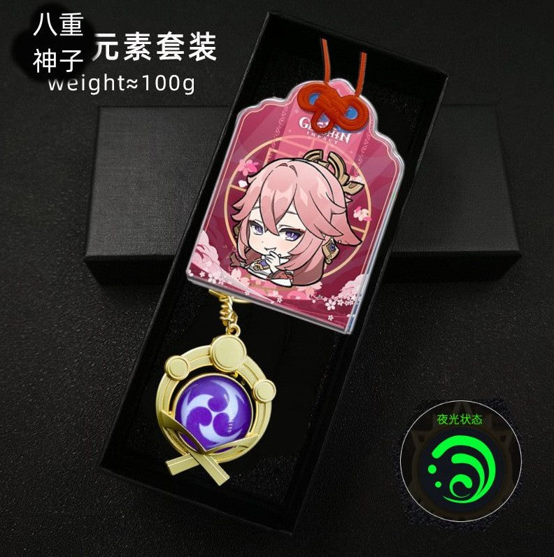 Genshin Impact Acrylic With Vision Keyring: Yae Miko [chr:yae Miko]