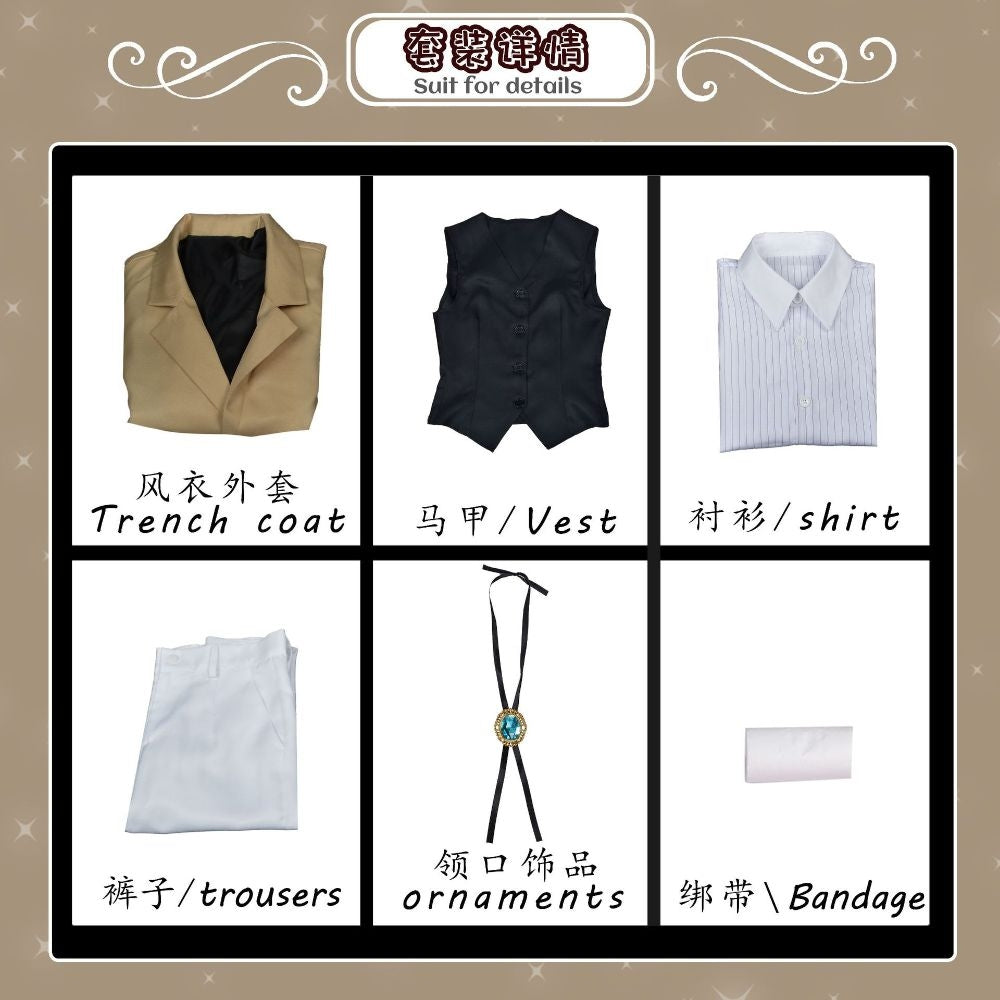 Bungou Stray Dogs Osamu Dazai Cosplay Costume [sz:large]
