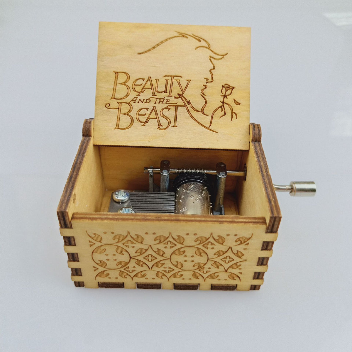 Wooden Music Box 6.5*5.4cm [chr:beauty And The Beast]