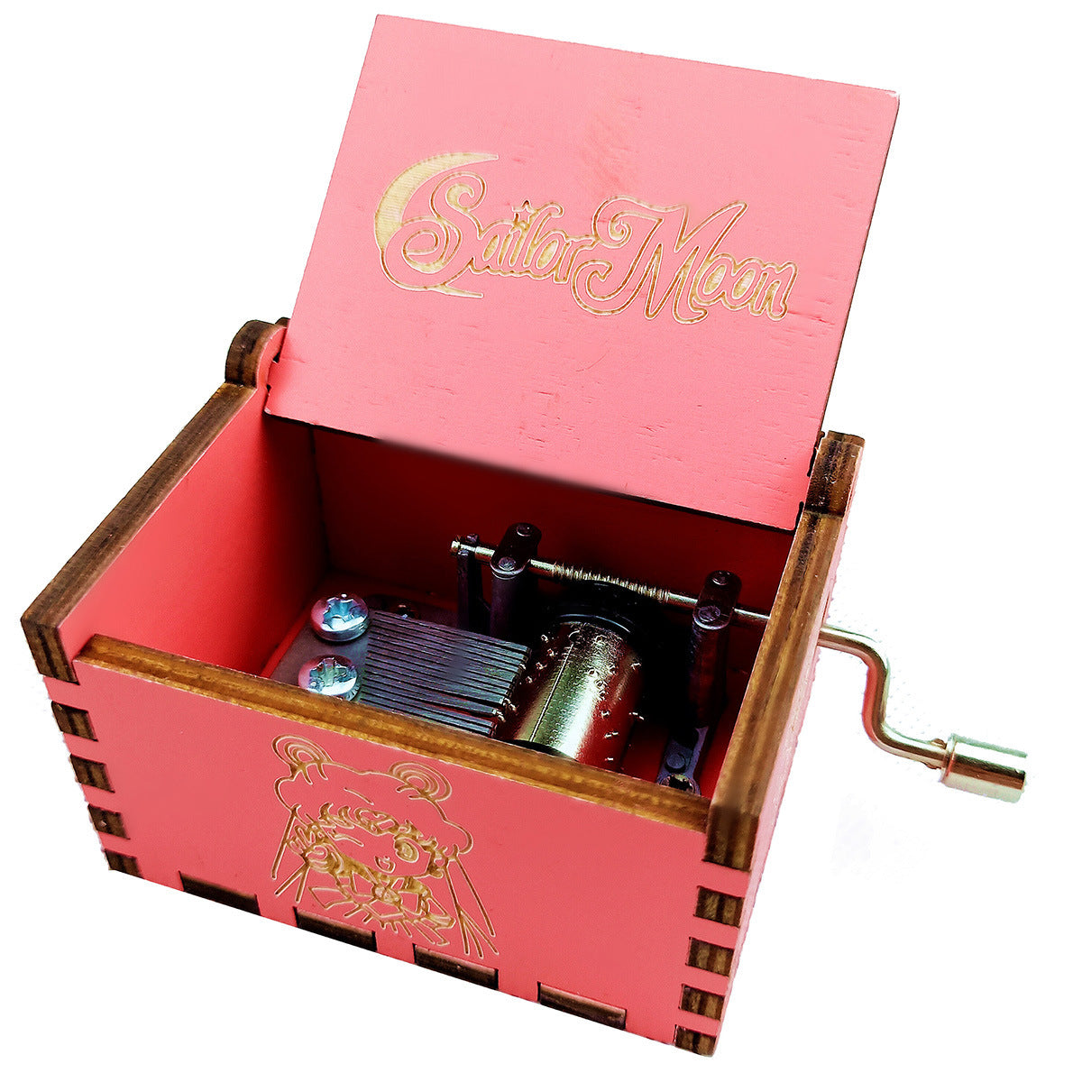 Wooden Music Box 6.5*5.4cm [chr:pink Sailor Moon]
