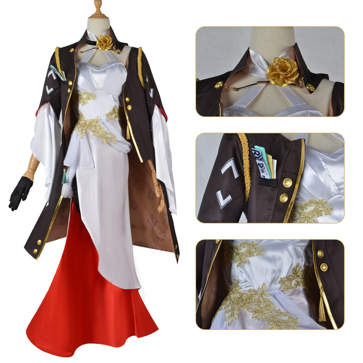 Honkai Impact Star Rail Himeko Cosplay Costume [sz:large]