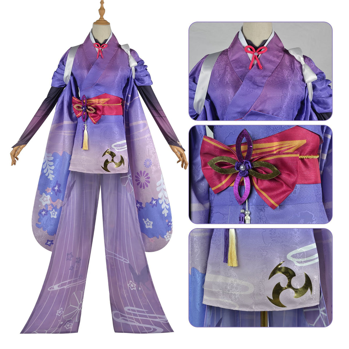 Genshin Impact Raiden Shogun Beelzebub Cosplay Costume [sz:medium]