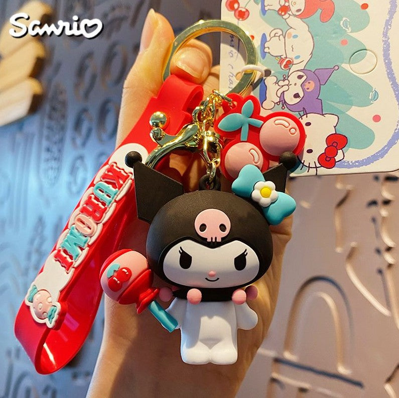 Sanrio Cherry Blossom Keyring: Sanrio Kuromi [chr:sanrio Kuromi]