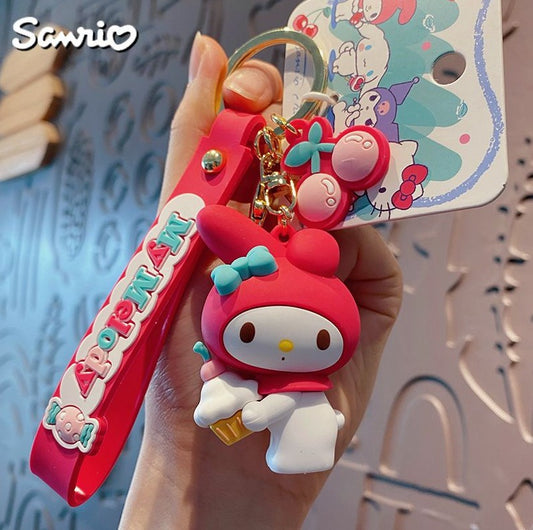 Sanrio Cherry Blossom Keyring: Sanrio My Melody Pink [chr:sanrio My Melody Pink]