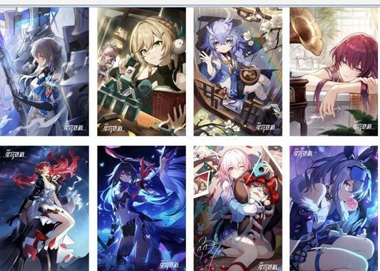Anime Poster Pack 8pcs Honkai Star Rail