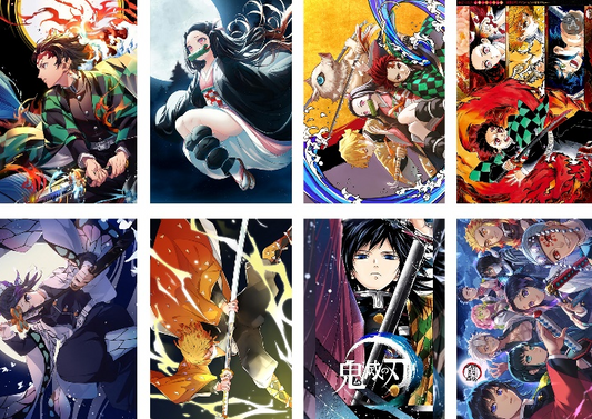 Anime Poster Pack 8pcs Demon Slayer
