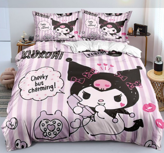 Sanrio Kuromi Quilt Cover Set: [bs:single]