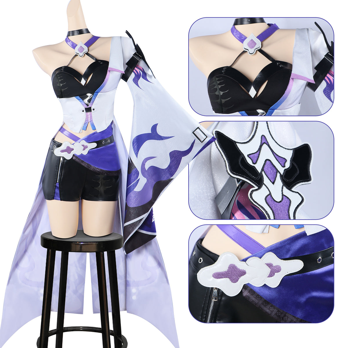 Honkai Star Rail Acheron Cosplay Costume [sz:xl]