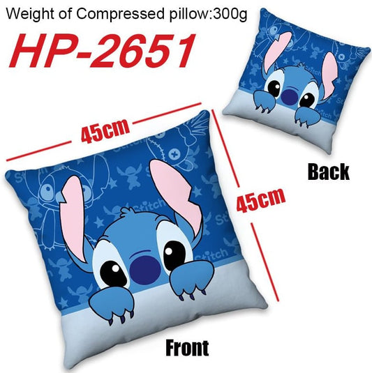 Anime Pop Culture Square Cushion Pillow 45*45cm Blue Stitch